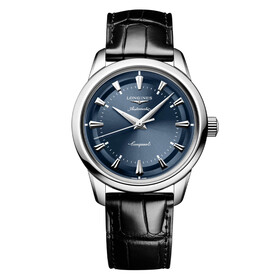 Elegancki zegarek Longines Conquest Heritage na pasku ze skóry egzotycznej