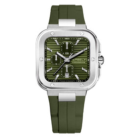 Kwadratowy zegarek męski Herbelin na pasku gumowym