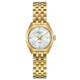 Damski zegarek z diamentami Certina DS-2 w kolorze złotym PVD