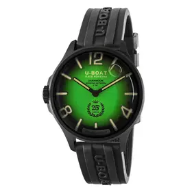 Zegarek U-BOAT Darkmoon 25 Green Soleil Limited Edition 2030 z jubileuszowym emblematem 25° LUCCA na tarczy