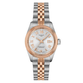 Damski zegarek Tissot Ballade COSC w wersji srebrno-złotej