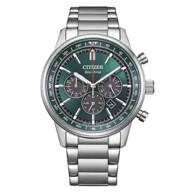 Lotniczy zegarek Citizen Pilot Chrono CA4720-52X z zielona tarczą