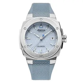 Solarny zegarek Alpina na pasku gumowym