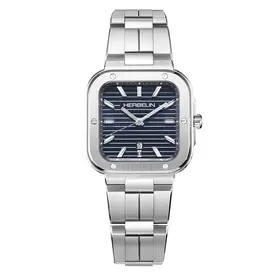 Kwadratowy zegarek męski Herbelin Cap Camarat Square 14546B15 z niebieską tarczą