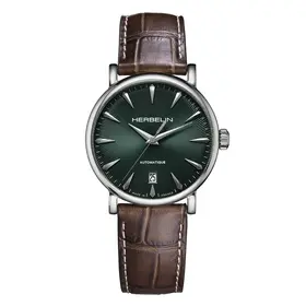 Klasyczny zegarek męski Herbelin 2047AP16MA z zieloną tarczą