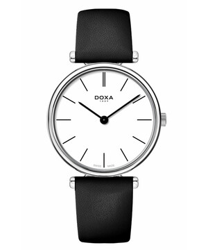 Klasyczny zegarek męski z kolekcji D-Lux. Jasna tarcza przykryta szkłem szafirowym.