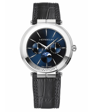 Herbelin Newport Slim zegarek męski z fazami księżyca
