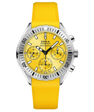 Zegarek nurkowy na żółtym pasku gumowym Doxa SUB