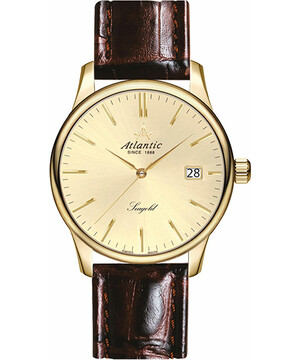 Złoty męski zegarek Atlantic Seagold