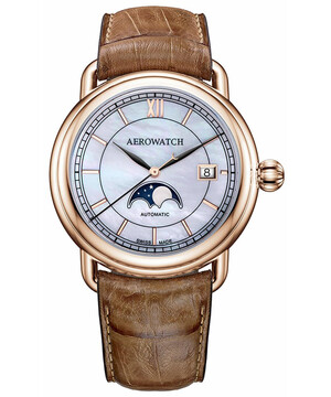 Aerowatch 1942 Moonphase Automatic 77983 RO02 zegarek z fazami księżyca.