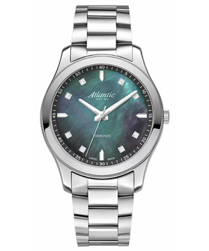 Zegarek Atlantic z diamentami i masą perłową