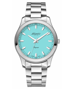 Klasyczny zegarek damski z turkusową tarczą Atlantic 20335.41.91TQ