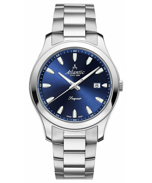 Atlantic klasyczny zegarek męski z niebieską tarczą
