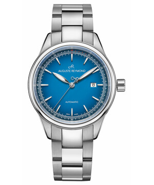 Klasyczny zegarek męski z niebieską tarczą Auguste Reymond