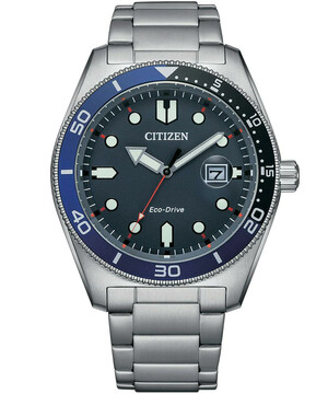 Zegarek nurkowy Citizen Marine AW1761-89L z niebieską tarczą