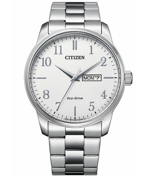 Elegancki zegarek Citizen Eco-Drive z białą tarczą