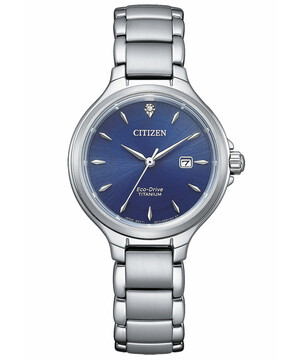 Tytanowy zegarek z niebieską tarczą Citizen Super Titanium EW2681-81L
