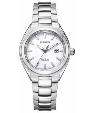 Zegarek damski z białą tarczą, na bransolecie Citizen Lady EW2610-80A
