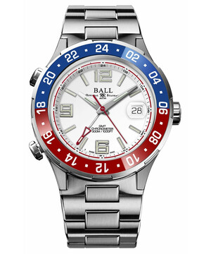 Limitowany zegarek z funkcją trzech stref czasowych Ball DG3038A-S2C-WH