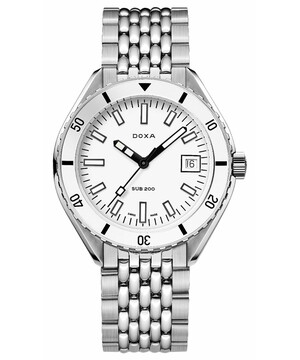 Nurkowy zegarek męski z białą tarczą DOXA SUB 200