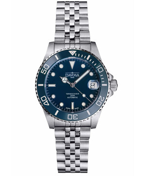 Zegarek nurkowy Davosa Ternos Medium Automatic 166.195.04 z niebieską tarczą
