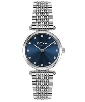 Doxa D-Lux 111.15.208.10 zegarek z kryształkami na tarczy