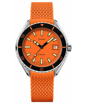 Pomarańczowy zegarek nurkowy DOXA SUB 200