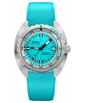 Turkusowy zegarek męski do nurkowania Doxa Aquamarine