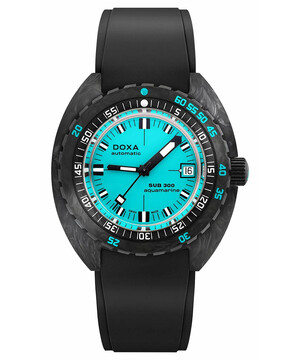 Zegarek nurkowy z turkusową tarczą Doxa Aquamarine