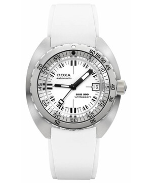 Biały zegarek nurkowy dla mężczyzn Doxa Whitepearl