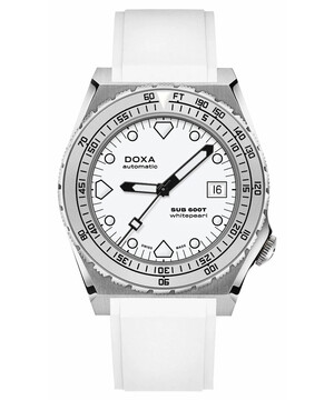 Zegarek nurkowy z białą tarczą Doxa