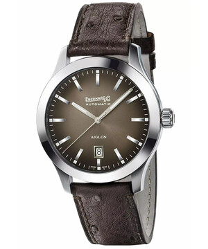Elegancki zegarek Eberhard Aiglon Grande Taille 41030.10/SE CP z brązową tarczą