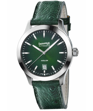 Elegancki zegarek Eberhard Aiglon Grande Taille 41030.11/SE CP z zieloną tarczą