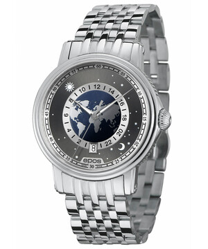 Zegarek Epos Emotion Globe 3390.302.20.54.30 z bransoletą stalową.