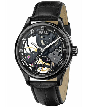 Czarny zegarek męski Epos Originale Skeleton Limited Edition 3500.169.25.25.25