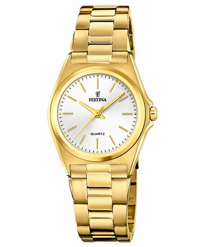 Złoty zegarek damski na bransolecie Festina