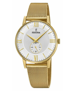 Festina Retro F20569/2 pozłacany zegarek męski vintage.