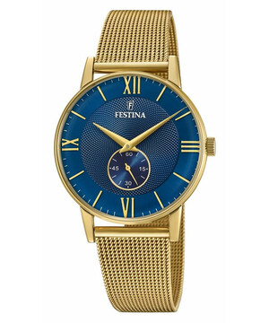 Festina Retro F20569/3 pozłacany zegarek męski vintage.
