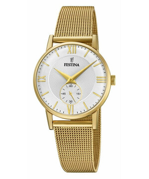 Festina Retro F20573/2 pozłacany zegarek damski vintage.