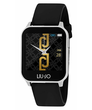 Elegancki smartwatch na czarnym pasku silikonowym Liu Jo Energy.