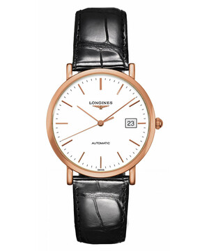 Męski różowo złoty zegarek Longines Elegant Automatic