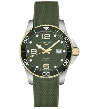 Zielony zegarek nurkowy Longines HydroConquest Automatic L3.782.3.06.9