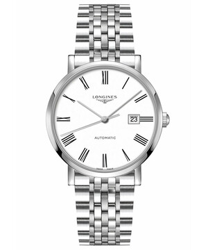 Zegarek męski Longines Elegant Automatic L4.911.4.11.6 z białą tarczą