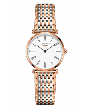 Klasyczny zegarek damski Longines L4.512.1.91.7 z białym cyferblatem