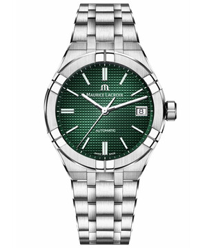 Zegarek męski Maurice Lacroix Aikon Automatic AI6008-SS002-630-1 z zieloną tarczą