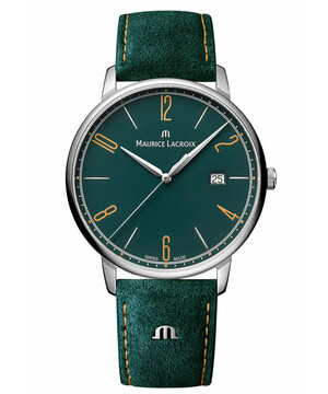 Zielony zegarek Maurice Lacroix Eliros Date EL1118-SS001-620-5