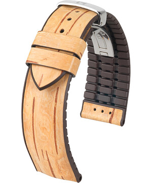 Pasek do zegarka Hirsch Birch rozmiar 20 mm kolor beżowy