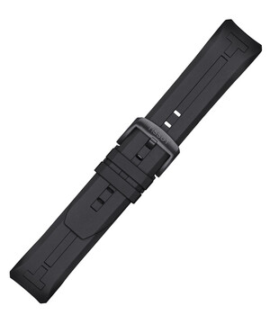 Czarny, wodoodporny pasek gumowy do zegarków Tissot T-Touch Connect Solar