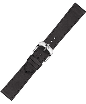Pasek T600042557 w kolorze czarnym do zegarków Tissot Visodate Quartz