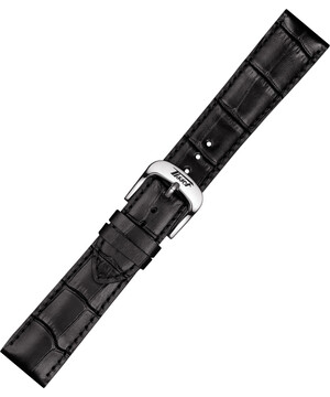 Pasek T600042560 w kolorze czarnym do zegarków Tissot Visodate Quartz